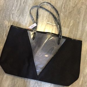 Victoria’s Secret Black & Clear Sparkle Tote Bag